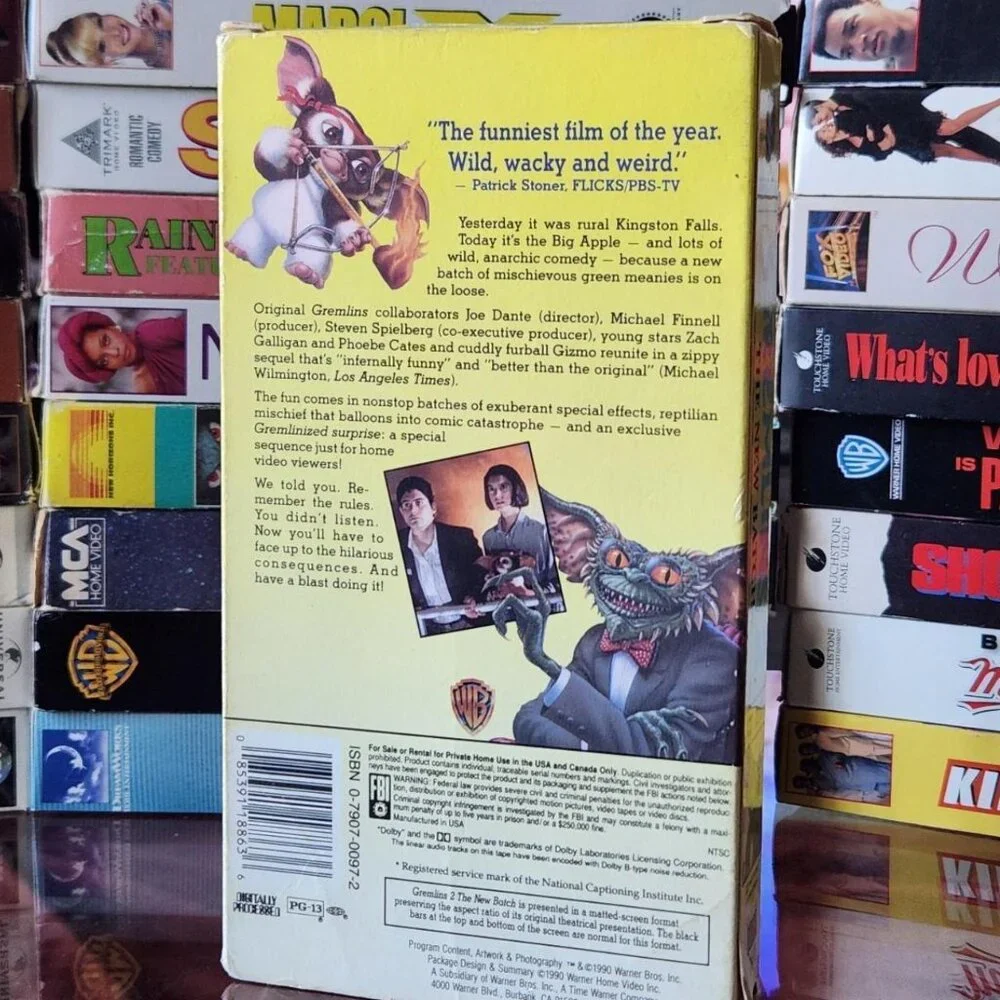 Gremlins 2: The New Batch - 1990 - VHS tape